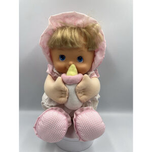 14" Vintage My Diaper Baby Doll Stuffed Girl H K City Toys